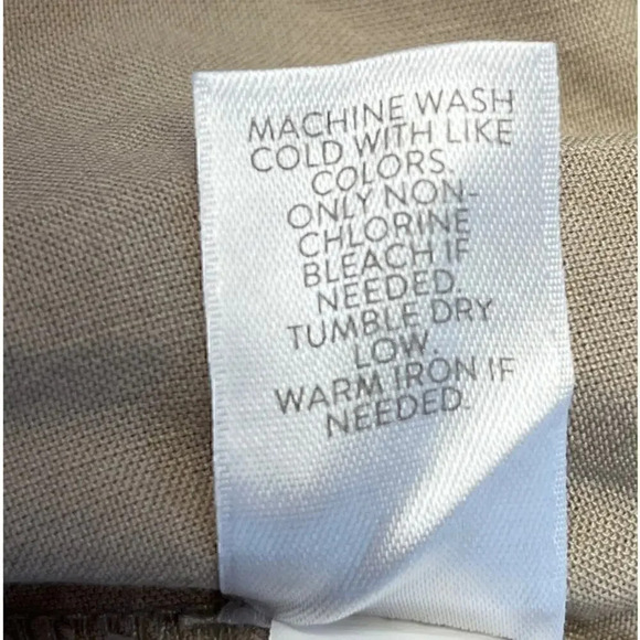 PURE JILL Womens L Khaki Elastic Waist Wide Leg 100% Lyocell Pants - Picture 8 of 14